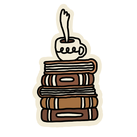 Coffee + Books Sticker