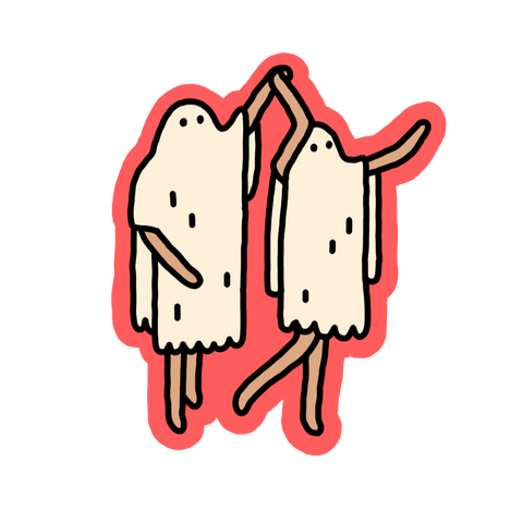 Two Ghosties Sticker