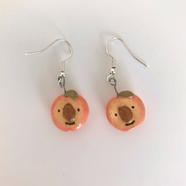 Peach Pit People Earrings